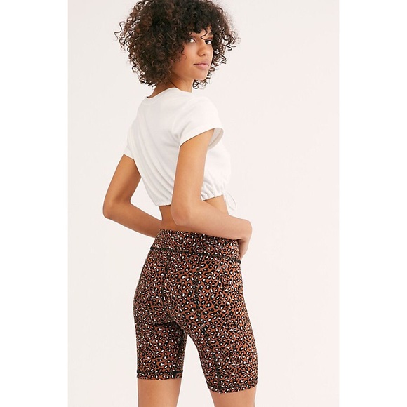 Free People Pants - Free People Lucky Strike Leopard Biker Shorts Free People Pants - Free People Lucky Strike Leopard Biker Shorts